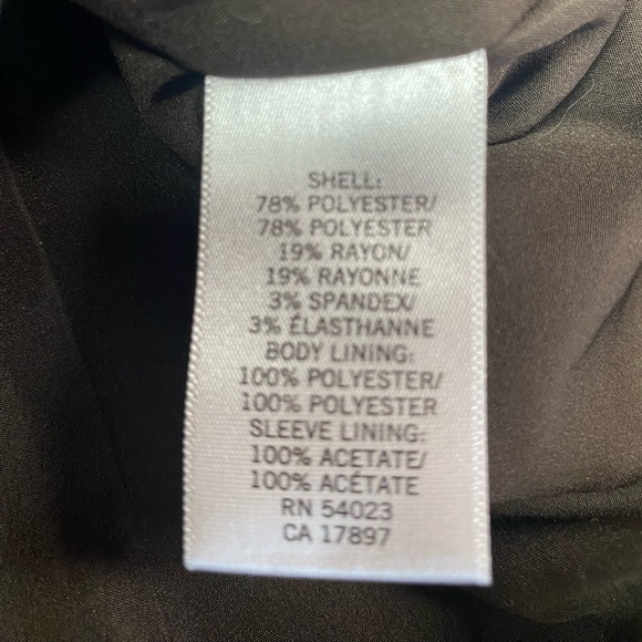 Banana Republic Dark Brown Lined Blazer Women’s Size 0 - Picture 4 of 4